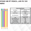 Dezha Tripond HB RT Pencil Jar Pk 100 5 SHarpner - Image 2